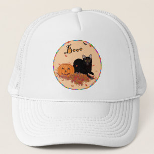 Zwarte Kortharige Kat Halloween Trucker Pet