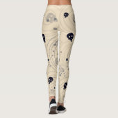 Zwarte kosmische suikerschillen leggings (Achterkant)