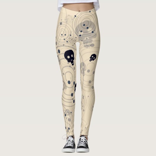 Zwarte kosmische suikerschillen leggings (Voorkant)