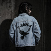 Zwarte kraai denim jacket
