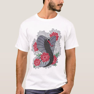 Zwarte Kraai en Rode Rozen Heren Grafisch Kunstwer T-shirt
