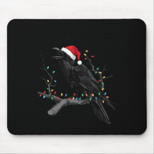 Zwarte Kraai, F-caw-f Grappige Kerst Raven Santa H Muismat