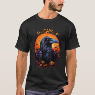 Zwarte Kraai, F-caw-f Grappige Zwarte Vogel Maan G T-shirt
