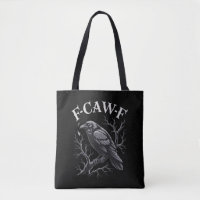 Zwarte Kraai F-Caw-F Grappige Zwarte Vogel Maan Go