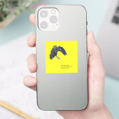 Zwarte kraai & haiku illustratie sticker (Telefoon)