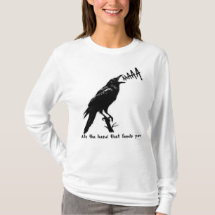 Zwarte kraai illustratie - Gotische stijl Art Desi T-shirt