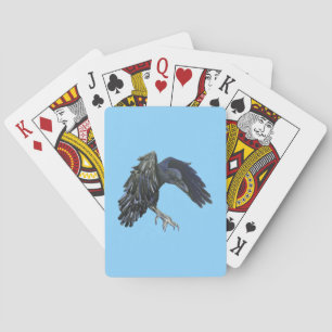 Zwarte Kraai Meester van de Tijd Illustratie Hemel Pokerkaarten