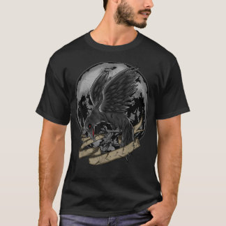 Zwarte Kraai Mystieke Raaf bij Vollemaan T-shirt