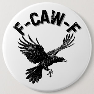 Zwarte Kraai Ronde Button 6,0 Cm