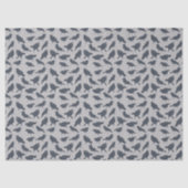 Zwarte kraaien vogels grijs patroon tissuepapier (Voorkant)
