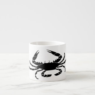 Zwarte krab espresso kop