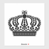 Zwarte kroon sticker (Vel)