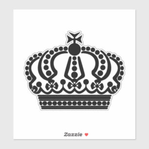 Zwarte kroon sticker