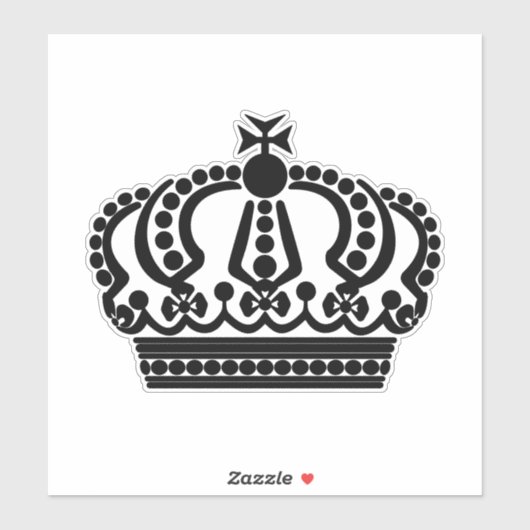 Zwarte kroon sticker (Vel)