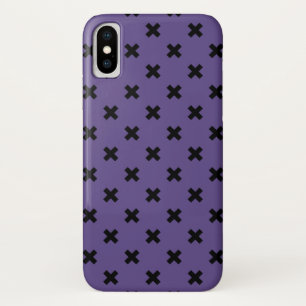 Zwarte kruisstift op ultraviolet iPhone x hoesje