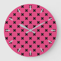 Zwarte kruisstiften op fuchsia