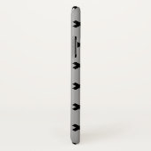 Zwarte kruisstiften op grijs Case-Mate iPhone case (Achterkant / rechts)