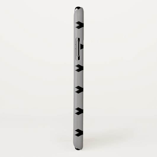 Zwarte kruisstiften op grijs Case-Mate iPhone case (Achterkant / rechts)