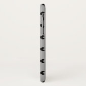 Zwarte kruisstiften op grijs Case-Mate iPhone case (Achterkant/links)