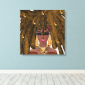 Zwarte kunst op Canvas (Insitu (Houten vloer))