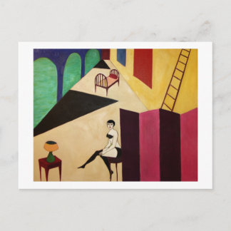 Zwarte kussen briefkaart