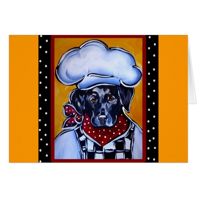 Zwarte Lab Chef (Voorkant Horizontaal)