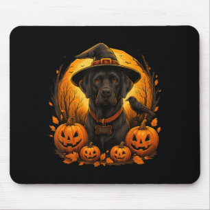 Zwarte Lab Halloween Heksenhoed Labrador Hond Pomp Muismat