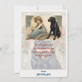 Zwarte Lab hond Vintage Kerstkaart (Achterkant)