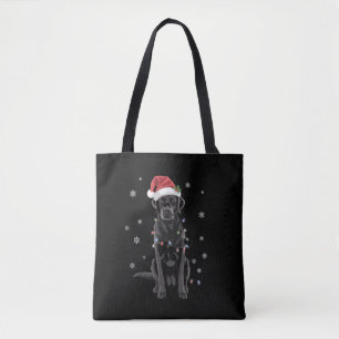 Zwarte Lab Labrador Kerstboom Licht Pyjama Hond Draagtas