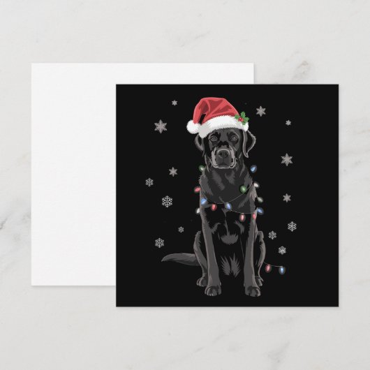 Zwarte Lab Labrador Kerstboom Licht Pyjama Hond Feestdagenkaart (Voorkant / Achterkant)