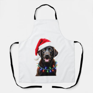 Zwarte Lab Labrador Kerstboom Licht Pyjama Hond Schort
