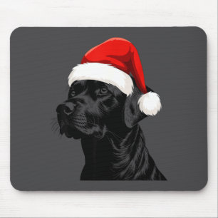 Zwarte Lab Labrador Kerstman Hoed Kerstvakantie Hu Muismat