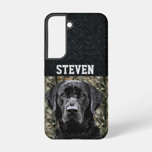 Zwarte Lab Rugged Camo Naam Cool Hond Dierhuisdier Samsung Galaxy Hoesje