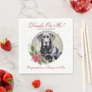 Zwarte Lab Wedding Tafelkleden Met Honden Foto Servet