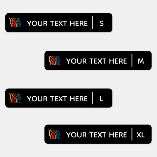 Zwarte labels voor bedrijfskleding van Logo (Groep)