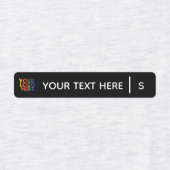 Zwarte labels voor bedrijfskleding van Logo (Design 1)