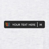 Zwarte labels voor bedrijfskleding van Logo (Design 2)