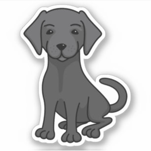 Zwarte lablabrador sticker