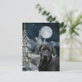 Zwarte laboratoriumKerstmis Feestdagenkaart (Staand voorkant)