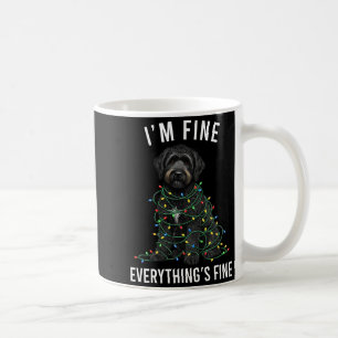 Zwarte Labradoodle Kerst Ik Ben Prima Alles Is Goe Koffiemok