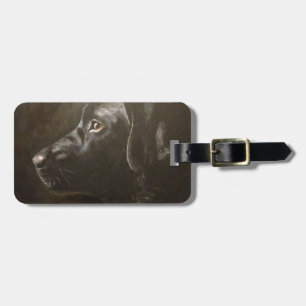 Zwarte Labrador Bagagelabel