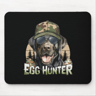 Zwarte Labrador Camo Pet Egg Hunter  Pasen Muismat
