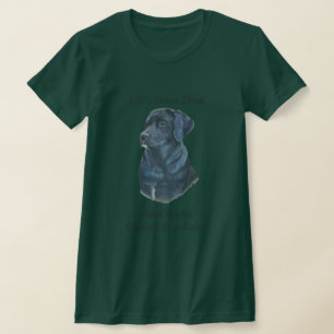 zwarte labrador dog portret originele leutslogan t-shirt