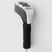 Zwarte Labrador Golfheadcover (Schuin)