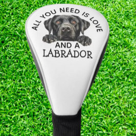Zwarte Labrador Golfheadcover