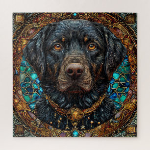 Zwarte labrador hond legpuzzel