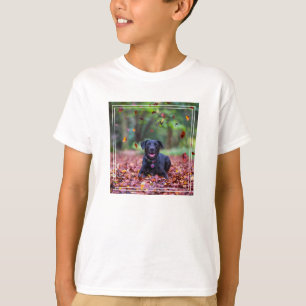 Zwarte labrador in valleien t-shirt