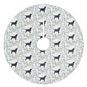 Zwarte labrador - Kerstfeestdag - Dog Black Lab Fleece Kerstboom Rok