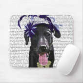 Zwarte labrador met blauw filter muismat (Met muis)