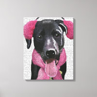 Zwarte labrador met oorsnufjes